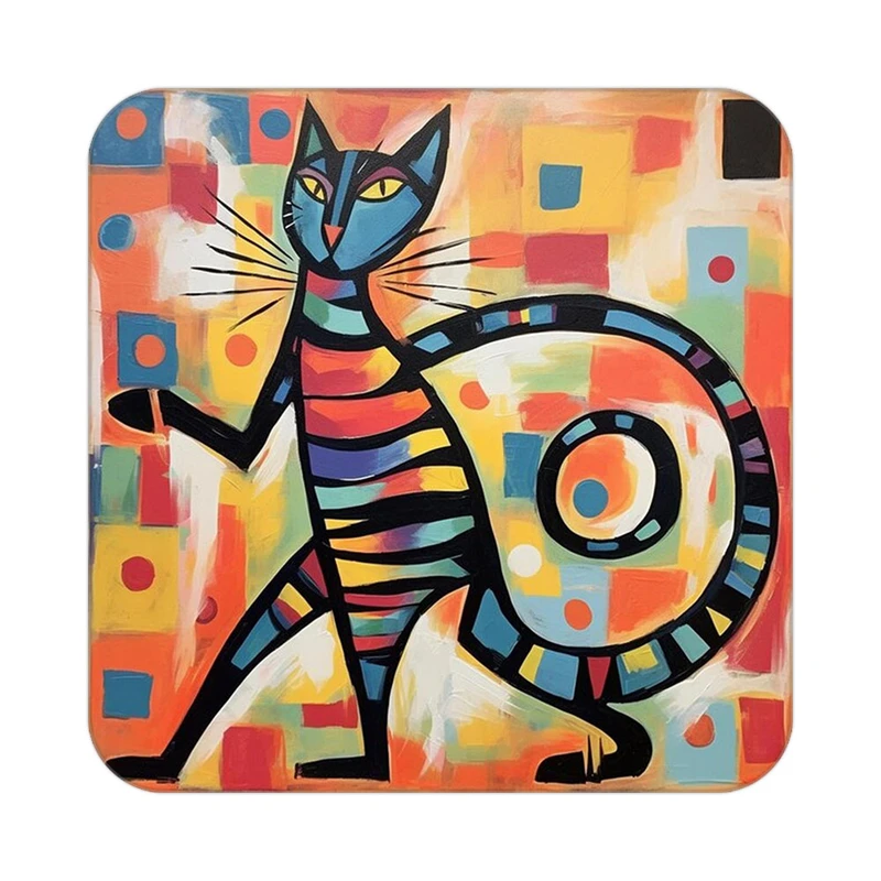 زیر لیوانی کاکتی طرح حیوانات رنگی مدل mp26015