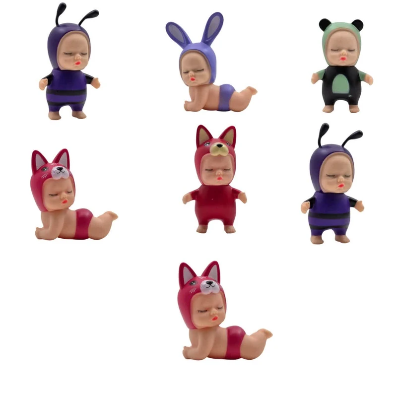 فیگور ناب سل مدل نوزاد کد BABY LOVE 002 ارتفاع 8 سانتی متر مجموعه 7 عددی