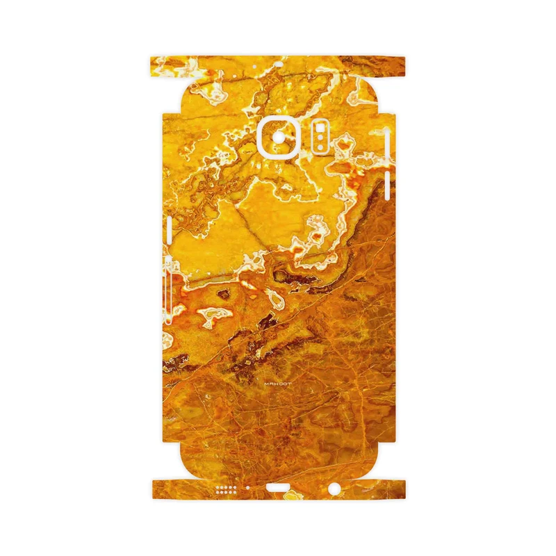 برچسب پوششی ماهوت مدل Gold Marble-FullSkin مناسب برای گوشی موبایل سامسونگ Galaxy S6 Edge
