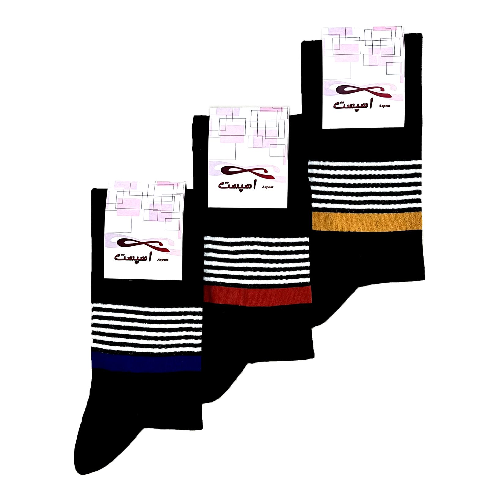 جوراب ساق بلند مردانه اسپست مدل ASP-XSH-RN2 مجموعه 3 عددی -  - 1