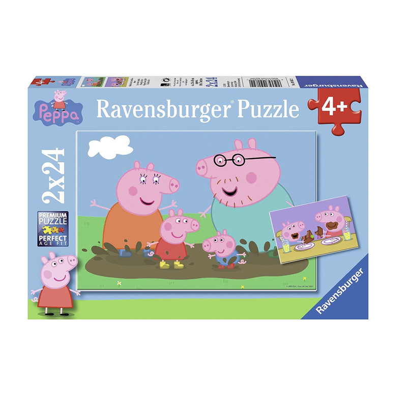 پازل 24x2 تکه راونزبرگر مدل Peppa Pig Happy Family کد 09082