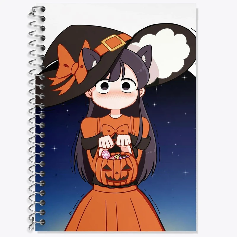 دفتر زبان 50 برگ خندالو مدل دو خط طرح انیمه کومی سان کد 16084