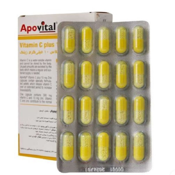 کپسول ویتامین ث زینک 10آپوویتال بسته 40 عددی