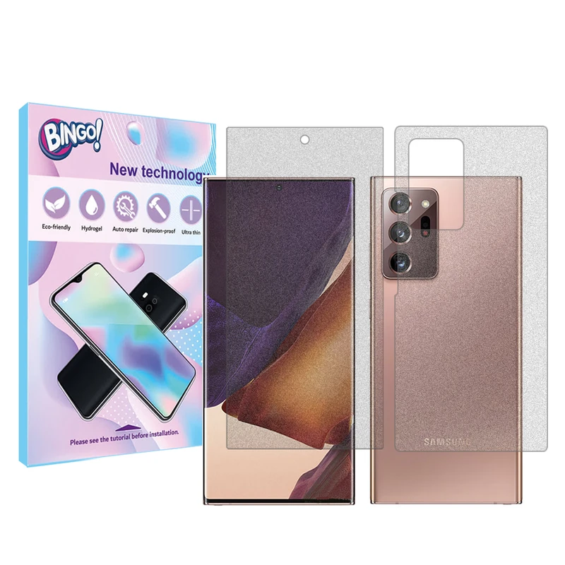 محافظ صفحه نمایش مات بینگو مدل Tough مناسب برای گوشی موبایل سامسونگ Galaxy Note20 Ultra 5G به همراه محافظ پشت گوشی