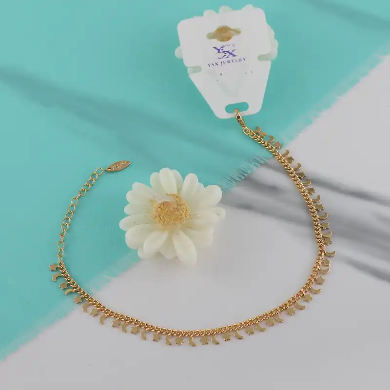 پابند زنانه وای اس ایکس مدل ماه و ستاره کد FF183