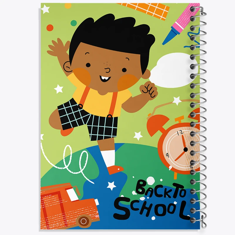 دفتر ژورنال نویسی 50 برگ خندالو مدل نقطه ای طرح Back To School کد N715