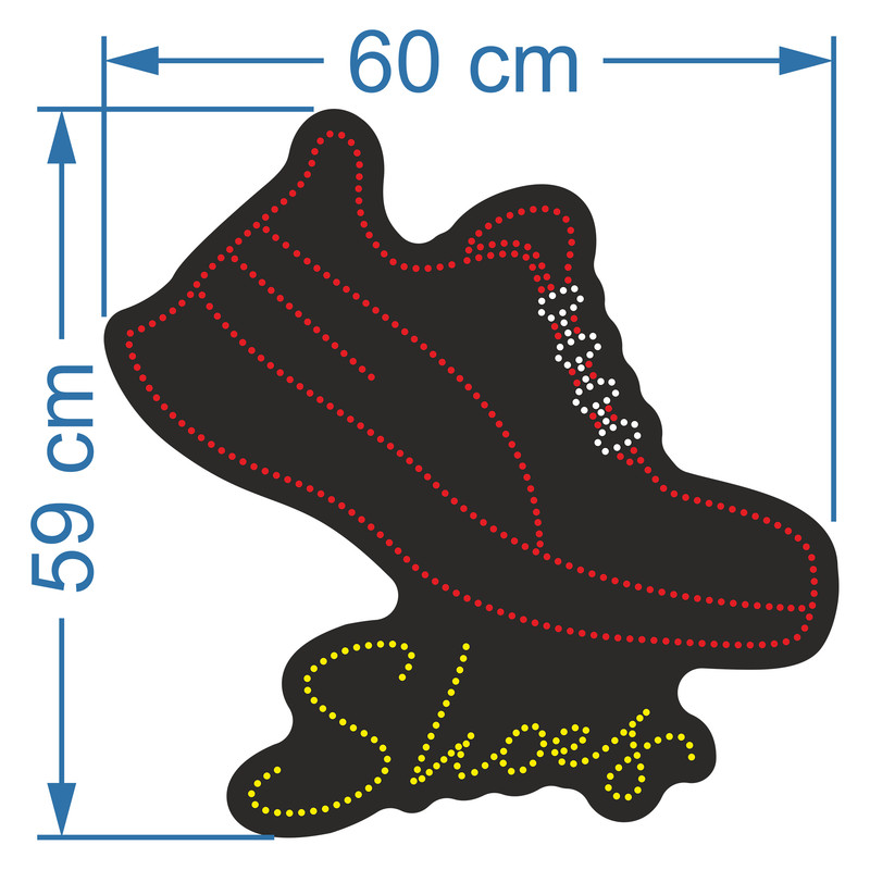 تابلو ال ای دی آیاز طرح کفش کد 450