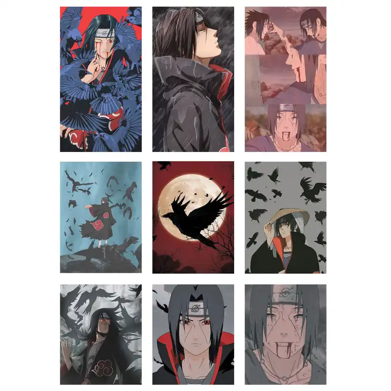 استیکر لپ تاپ طرح ایتاچی اوچیها انیمه ناروتو کد 1011 مجموعه 9 عددی