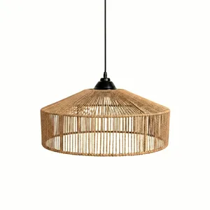 لوستر بافتنی مدل رافیا دست ساز فریم چتری