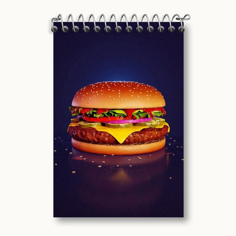 دفتر یادداشت 50 برگ خندالو مدل همبرگر کد F353