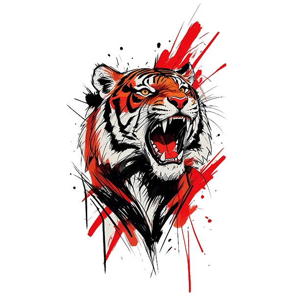 استیکر پارچه و لباس پاد آفرین طرح ببر کد 727