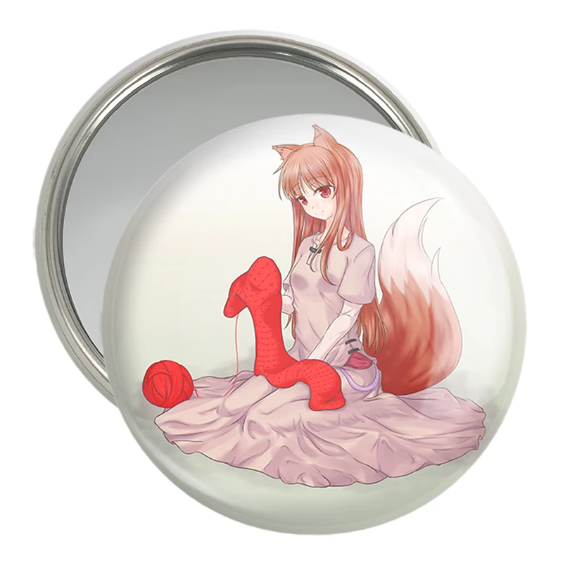 آینه جیبی خندالو مدل هولو انیمه ادویه و گرگ کد 36112