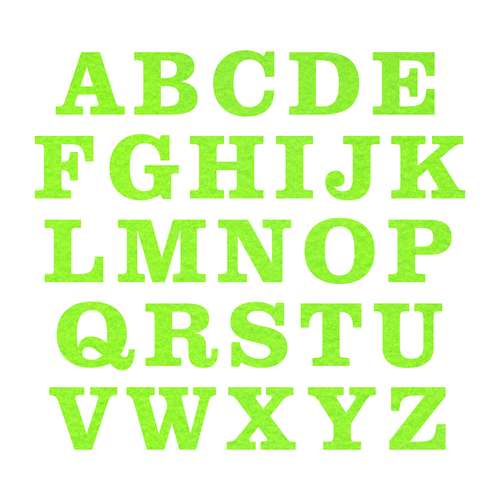 الگو نمد آرما نمد طرح حروف انگلیسی مجموعه 26 عددی