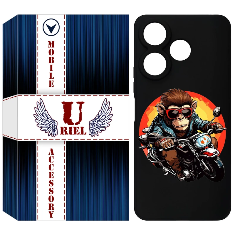 کاور یوریل مدل KSH کد 32 طرح میمون موتورسوار مناسب برای گوشی موبایل شیائومی Redmi 13x