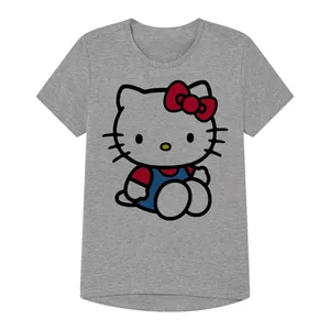 تی شرت دخترانه مدل J87 رنگ طوسی