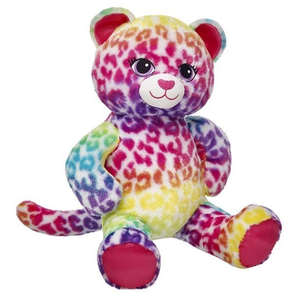 عروسک طرح پلنگ مدل Build a Bear RainBow Leopard کد SZ12/965 ارتفاع 40 سانتی‌متر