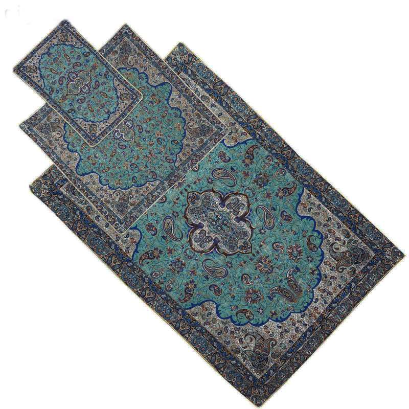 سجاده و جانماز ترمه مدل شاه عباسی کد SABZ44L