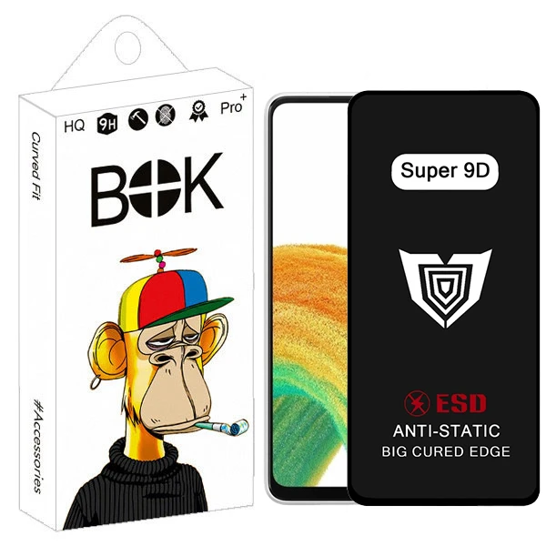 محافظ صفحه نمایش بوک مدل Super 9D Glavers مناسب برای گوشی موبایل سامسونگ galaxy a33 5g / a32 4g / a31