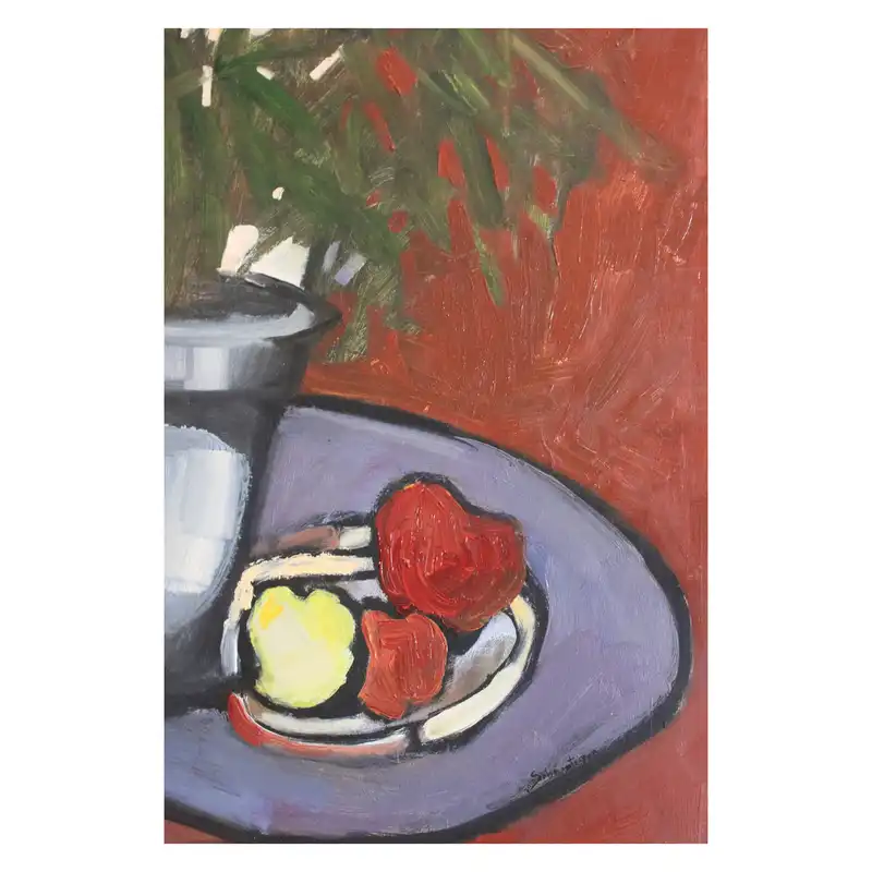 نقاشی طرح طبیعت باجان