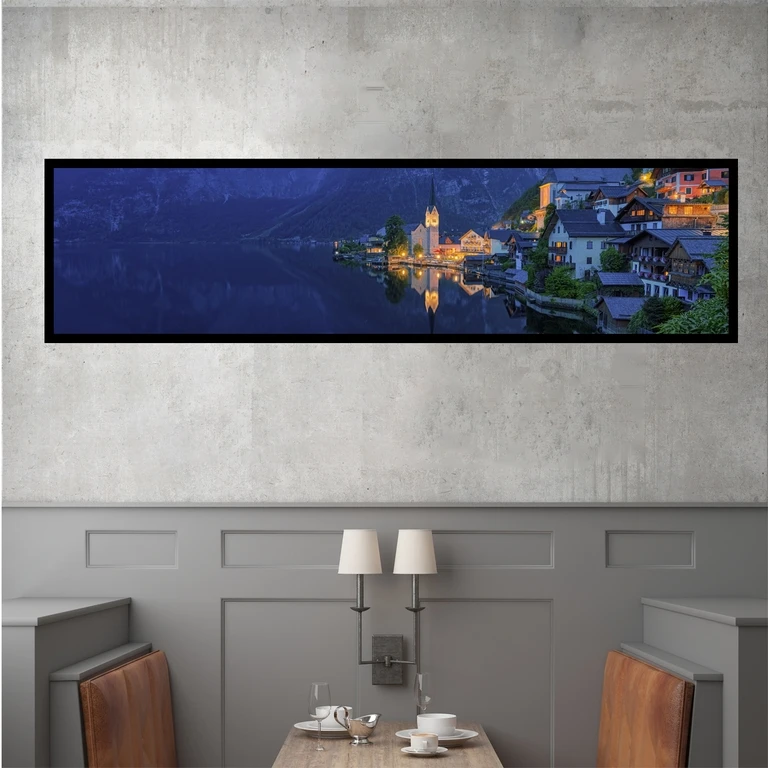 تابلو بکلیت طرح معماری اروپایی و منظره دریا مدل کشیده B-7478