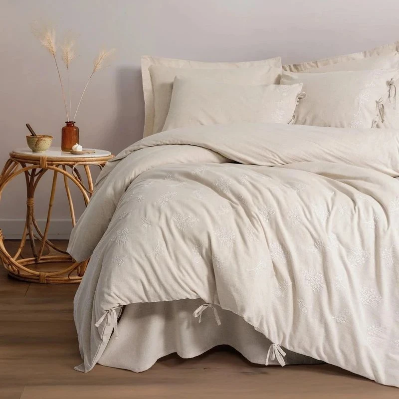 سرویس ملحفه 2 نفره 6 تکه کاتن باکس مدل COTTON KETEN ESMIRA