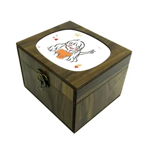 جعبه هدیه مدل  چوبی طرح دخترانه فانتزی کد 9791479
