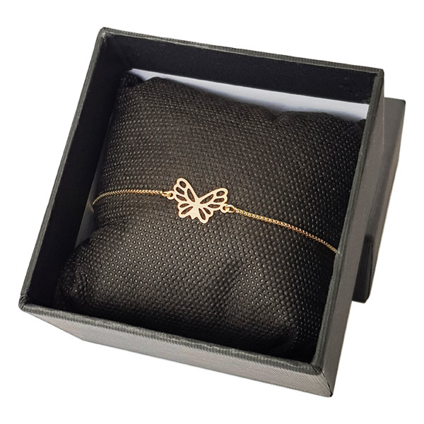 دستبند طلا 18 عیار زنانه ویستریا گلد گالری مدل D-113