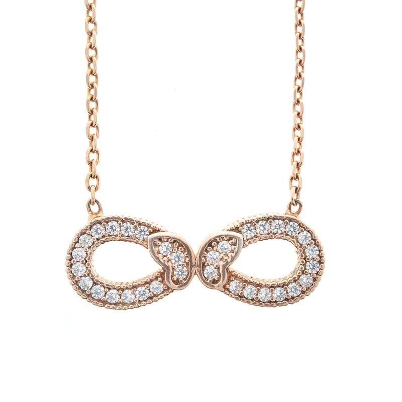 گردنبند نقره زنانه مدل بی نهایت AMT-M128