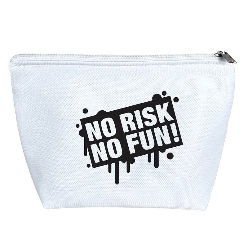 کیف لوازم آرایش دخترانه خندالو مدل No Risk No Fun کد 7217