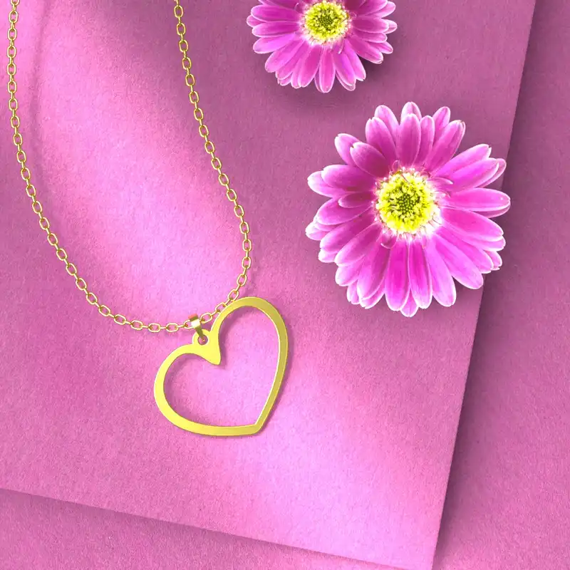 گردنبند طلا 18 عیار زنانه مدوپد مدل گل کد CA10761