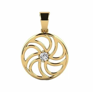 آویز گردنبند طلا 18 عیار زنانه قیراط طرح دایره کد GH5019