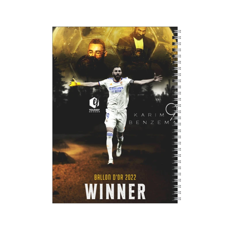 دفتر مشق 100 برگ بامبیلیپ طرح کریم بنزما فوتبالیست کد 2632166