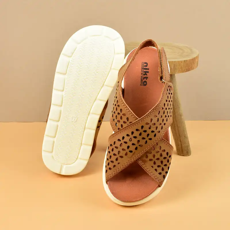 صندل زنانه نیکتا مدل ریچل طبی برچسبی BR.4034