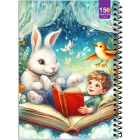 دفتر نقاشی 150 برگ انتشارات بله مدل رحلی طرح فانتزی کتابخوانی کد A4-P70