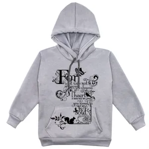 هودی دخترانه مدل F75 FOR رنگ طوسی