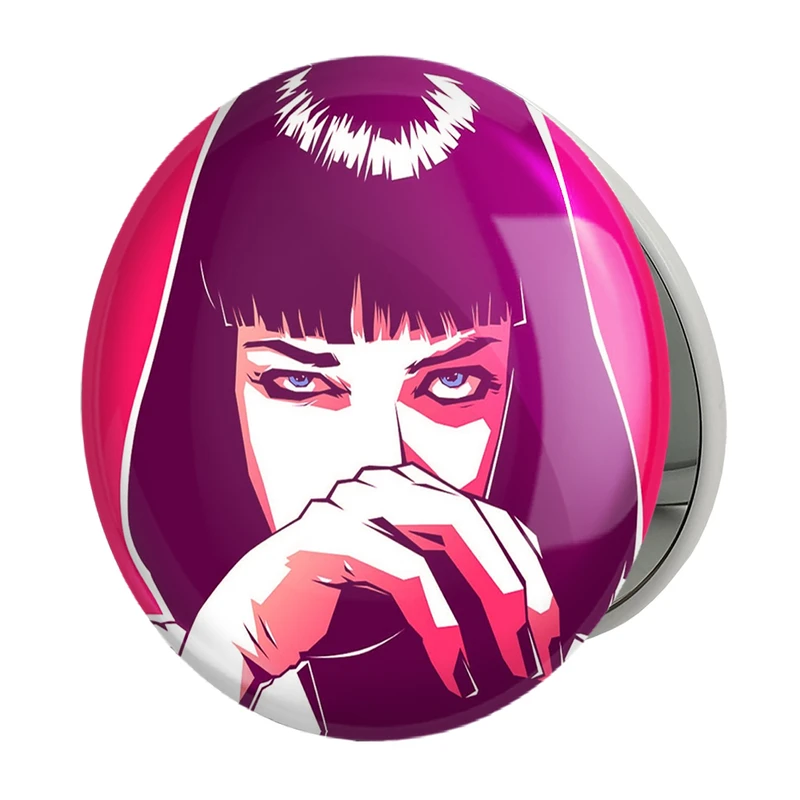 آینه جیبی خندالو طرح سریال پالپ فیکشن Pulp Fiction مدل تاشو کد 13852 