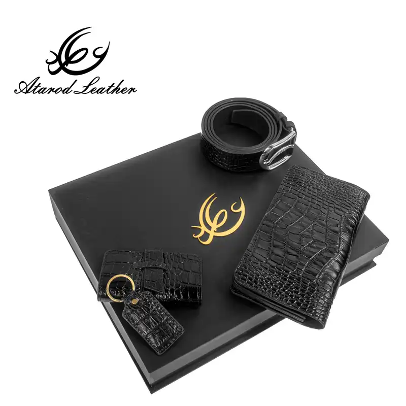 ست هدیه چرم عطارد مدل چرم طبیعی کد A84