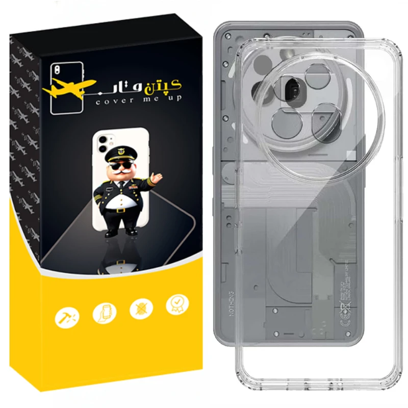 کاور کپتن قاب مدل Crystal مناسب برای گوشی موبایل ناتینگ فون 3a Pro
