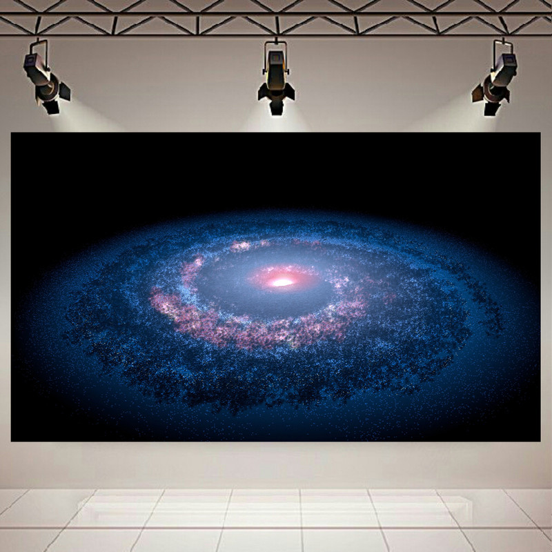 تابلو بوم طرح کهکشان و ستارگان مدل Milky Way Elipses Space Universe کد AR3077