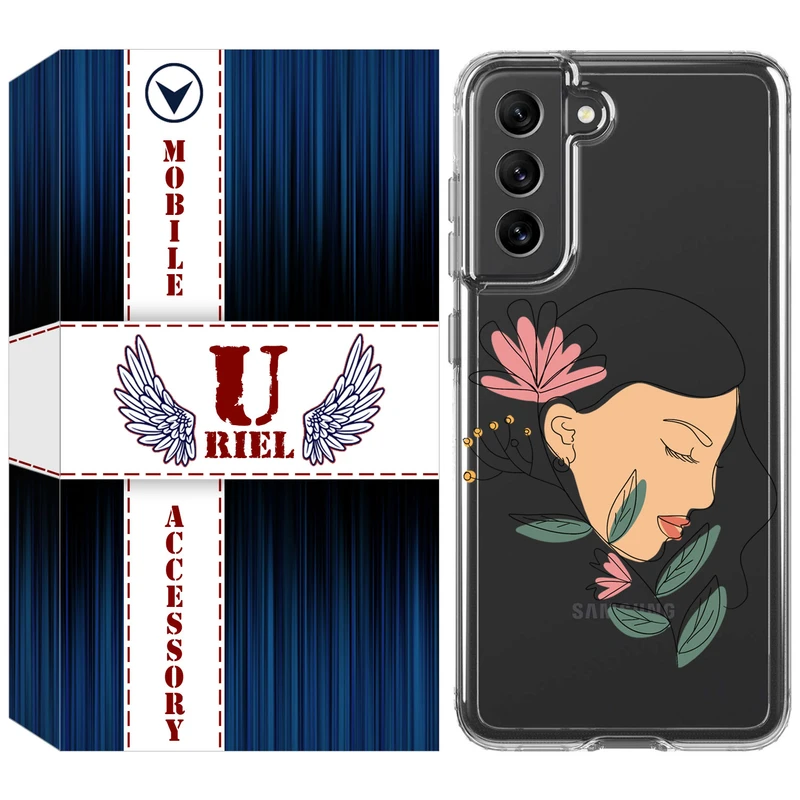 کاور یوریل مدل Clear کد 53 طرح صورت زن مناسب برای گوشی موبایل سامسونگ Galaxy S21 FE