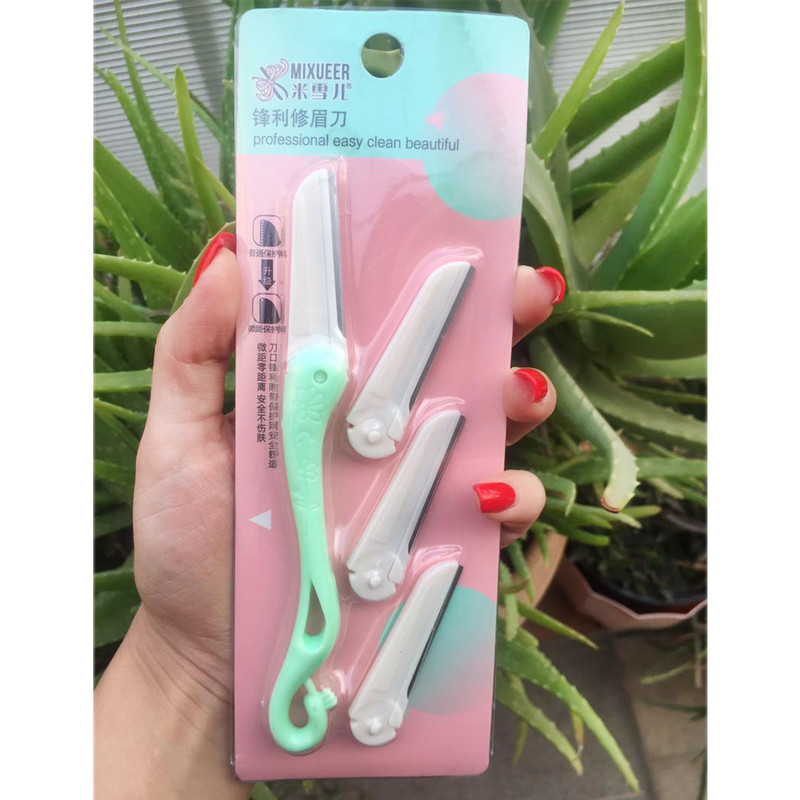 دسته تیغ ابرو میکسر مدل MAX-2021 به همراه تیغ یدک بسته 3 عددی