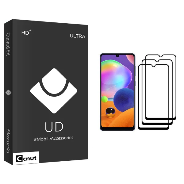 محافظ صفحه نمایش کوکونات مدل UD Black مناسب برای گوشی موبایل سامسونگ Galaxy A31 بسته سه عددی