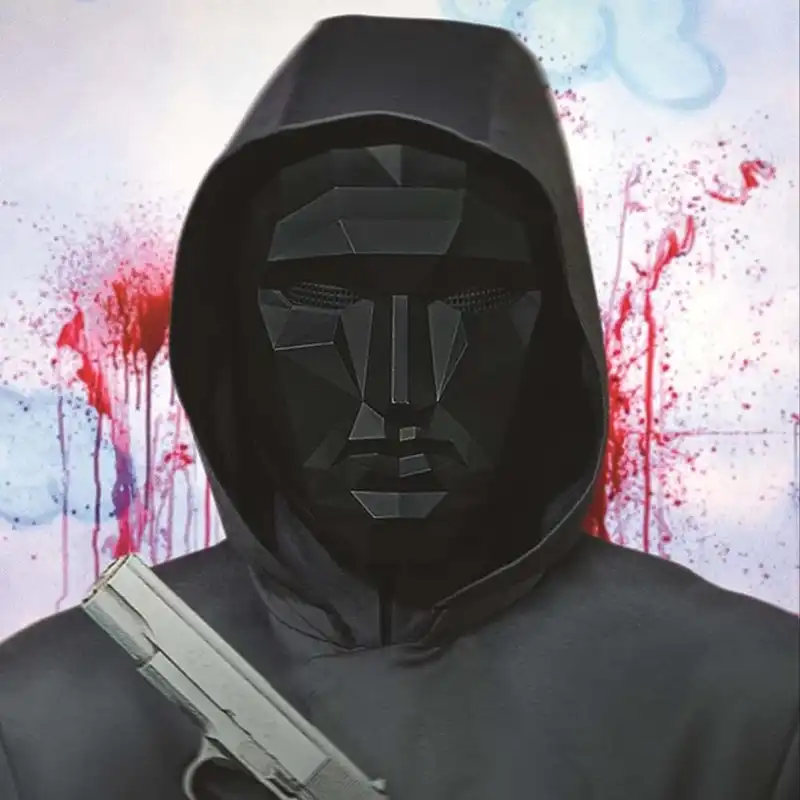 ماسک ایفای نقش مدل اسکویید گیم طرح پرچم دار