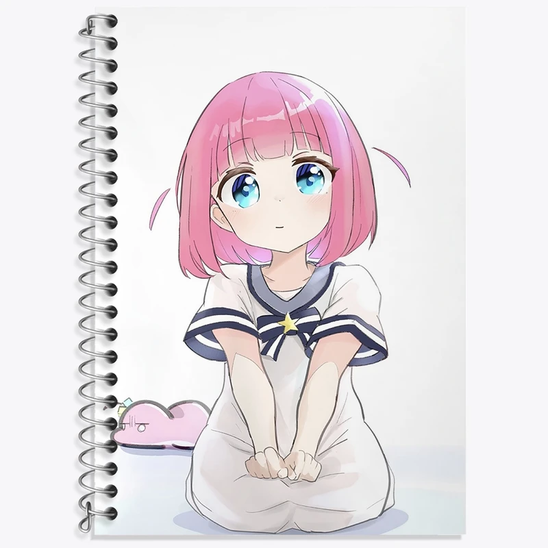 دفتر زبان 50 برگ خندالو مدل دو خط طرح فوتاری انیمه بوچی راک کد 31228