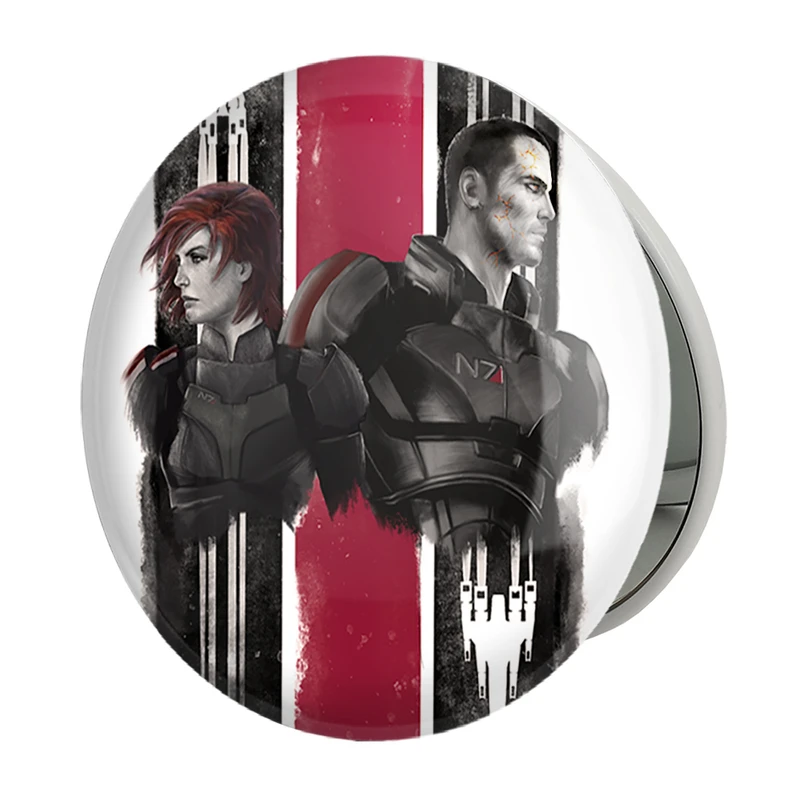 آینه جیبی خندالو طرح بازی مس افکت (Mass Effect) مدل تاشو کد 31555