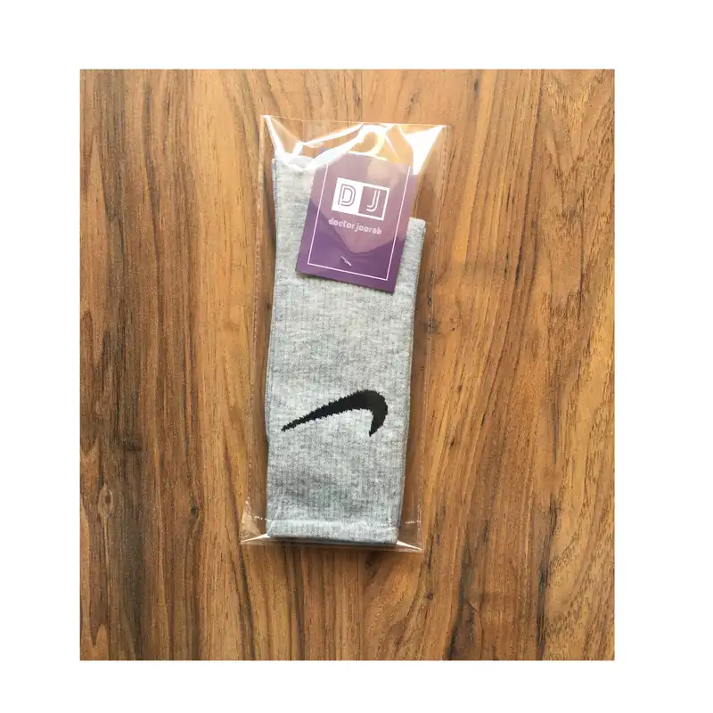 جوراب ورزشی مردانه مدل ساق بلند کد NIK-TU1 رنگ طوسی