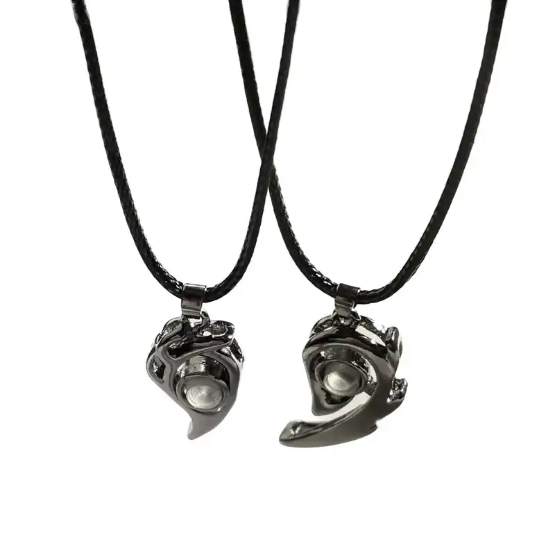 گردنبند مدل قلب مگنتی مجموعه 2 عددی