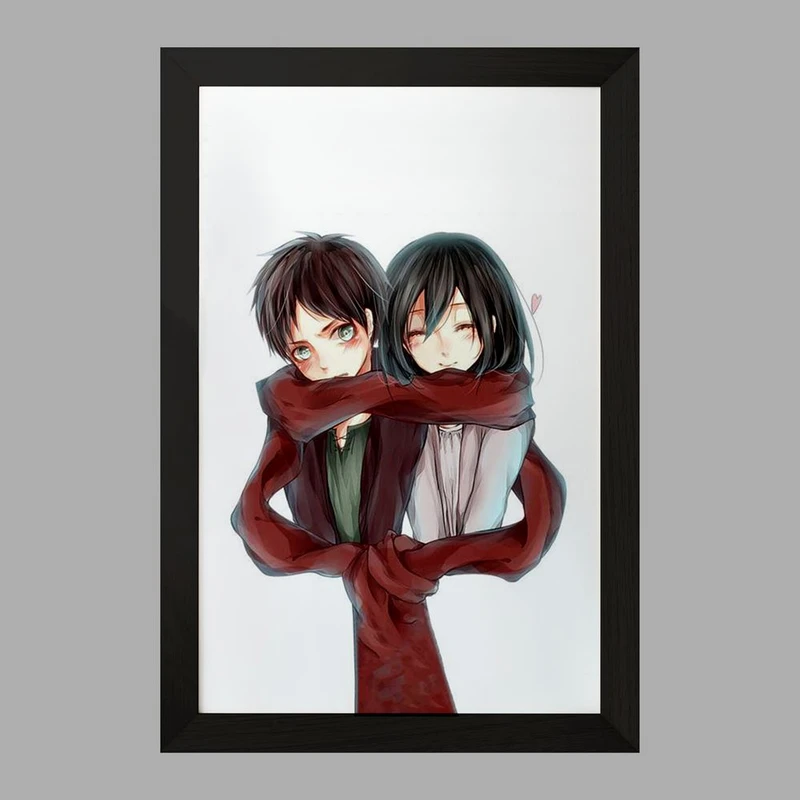 تابلو خندالو مدل میکاسا و ارن انیمه اتک آن تایتان Attack on Titan  کد 18567