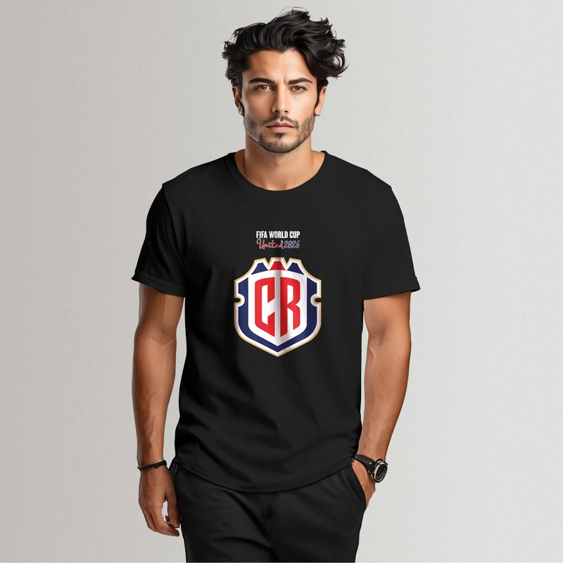 تی شرت آستین کوتاه مردانه مدل جام جهانی 2026 طرح تیم کاستاریکا