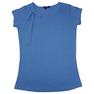 تی شرت آستین کوتاه زنانه مدل آی دبلیو آی ای یقه گره ای کد08